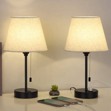 Small table lamps with best sale usb port